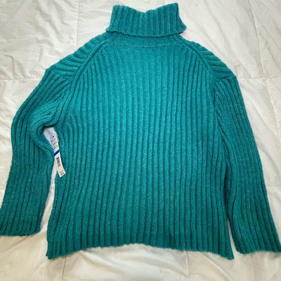 NWT Joseph A. Turquoise Ribbed Turtleneck Sweater Size XL - Picture 3 of 12